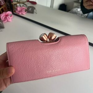 Ted Baker London Pink Crystal Kiss Lock Wallet